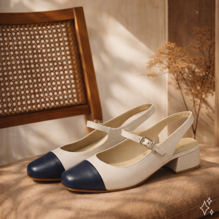 715 Beige Marine, Slingback Folie's