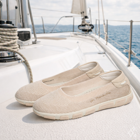 JIVIANA Beige Or, Ballerines TBS