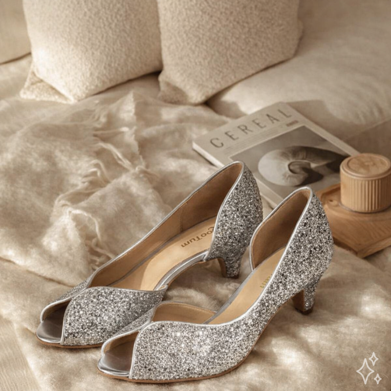 13890 Argent, Peep toes Qootum