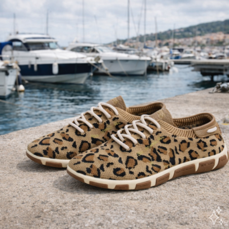 JAZARIA Camel Léopard, Chaussures basses TBS
