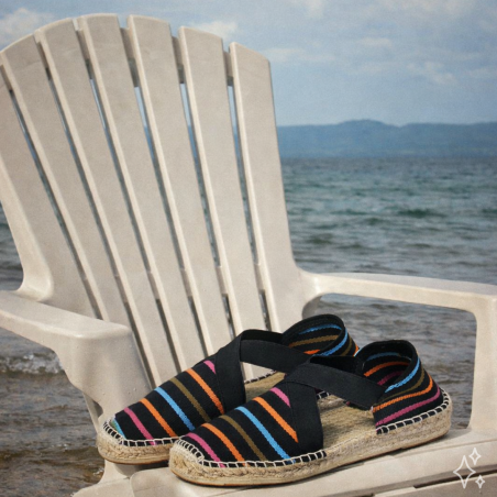 EVA Noir Multicolore, Espadrilles Toni Pons