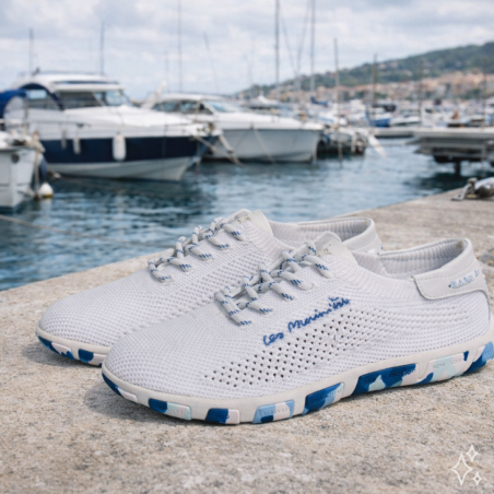 JAZARIA Blanc Bleu, Chaussures basses TBS