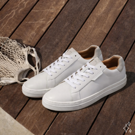 SPARKLE SNEAKER M Blanc Beige, Sneakers basses Schmoove