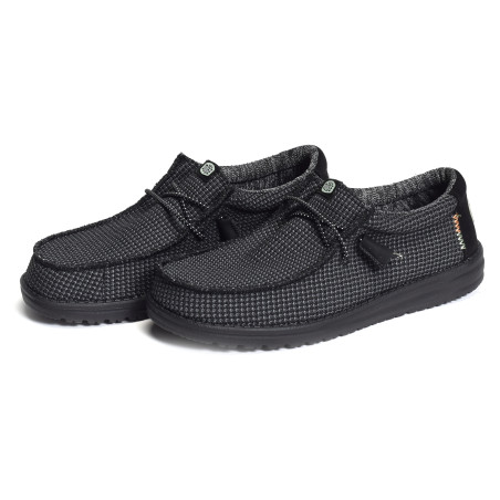 WALLY SPORT MESH Noir Noir, Slip-On HeyDude