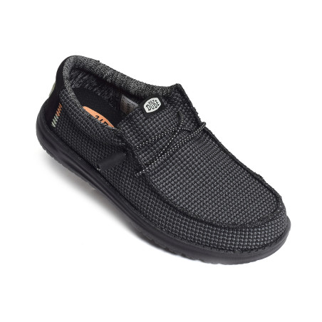 WALLY SPORT MESH Noir Noir, Slip-On HeyDude
