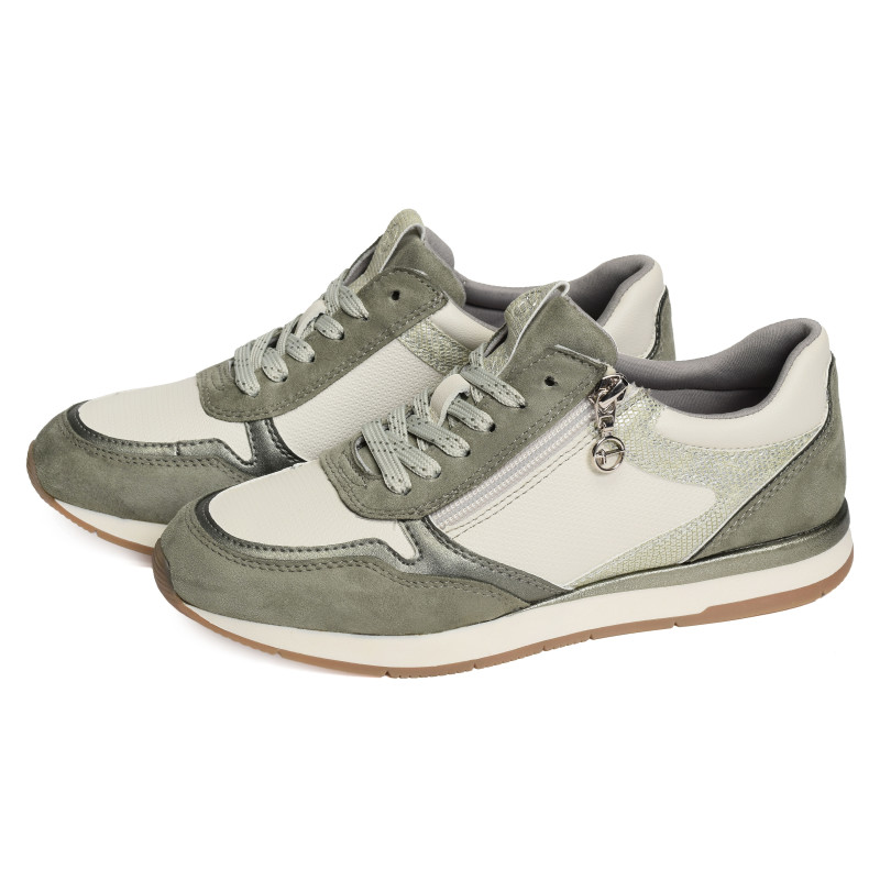 23613 Blanc Kaki, Baskets running Tamaris
