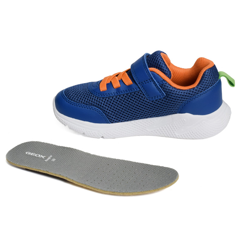 J SPRINTYE BA Bleu Orange, Baskets running Geox