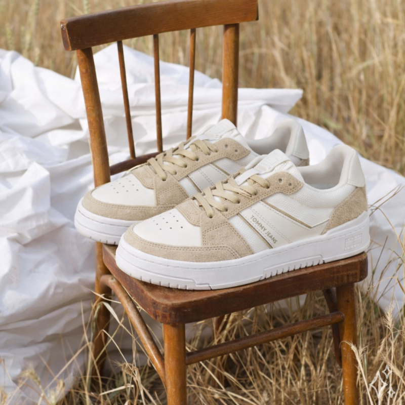 TJM CUPSOLE PODS 1579 Blanc Beige, Sneakers basses Tommy Hilfiger