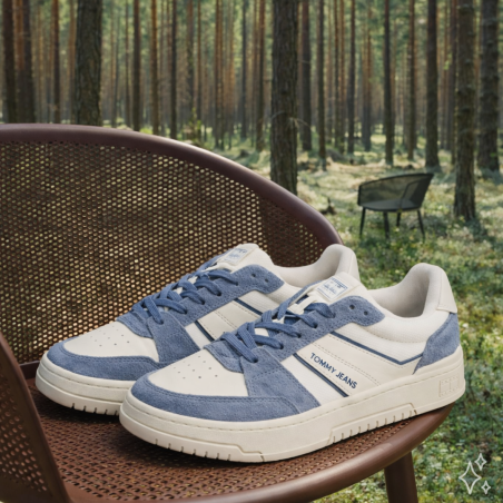 TJM CUPSOLE PODS 1579 Blanc Jeans, Sneakers basses Tommy Hilfiger