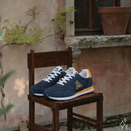 ASTRA Bleu Orange, Baskets running Le Coq Sportif