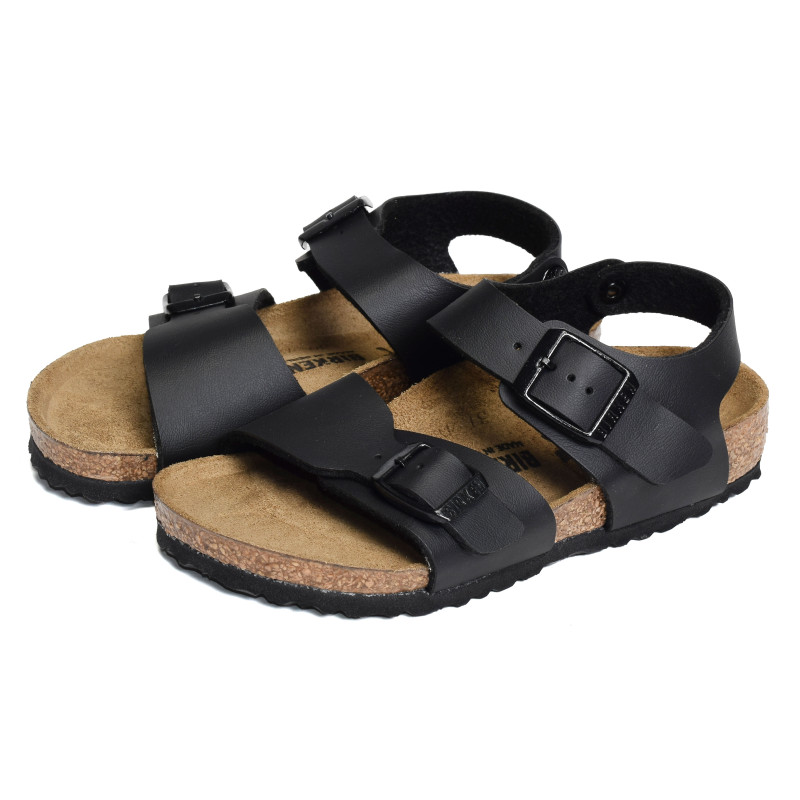 NEW YORK Noir, Sandales plates & Nu-Pieds Birkenstock