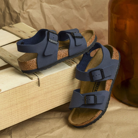 NEW YORK Marine, Sandales plates & Nu-Pieds Birkenstock