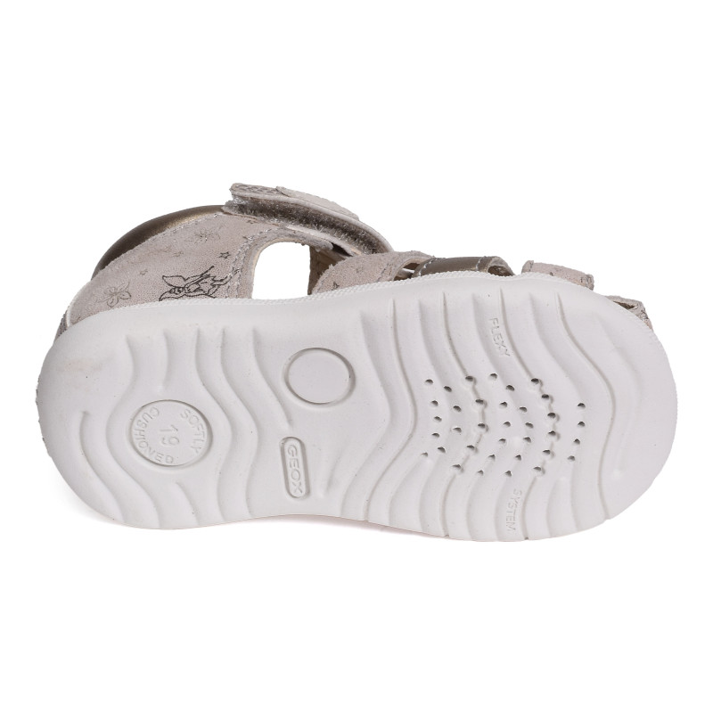 B S MACCHIA GB Beige Platine, Sandales plates & Nu-Pieds Geox