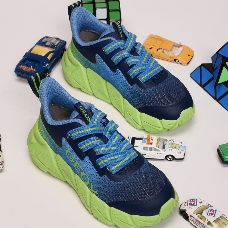 J FLEXYPER FAST A Vert Bleu, Baskets running Geox