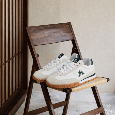 VELOCE Blanc Vert, Baskets running Le Coq Sportif