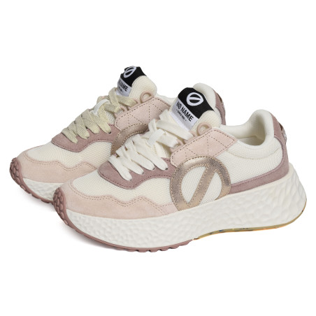 CARTER JOGGER Blanc Rose, Baskets running No Name