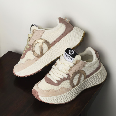 CARTER JOGGER Blanc Rose, Baskets running No Name