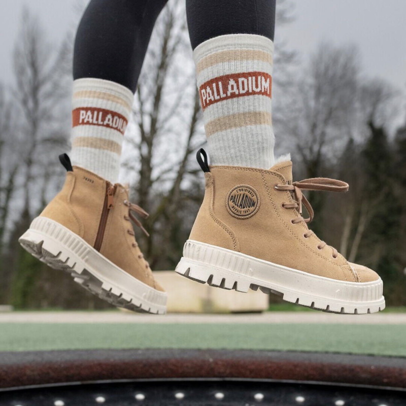 PALLASHOCK ZIP WARM Camel, Boots Palladium
