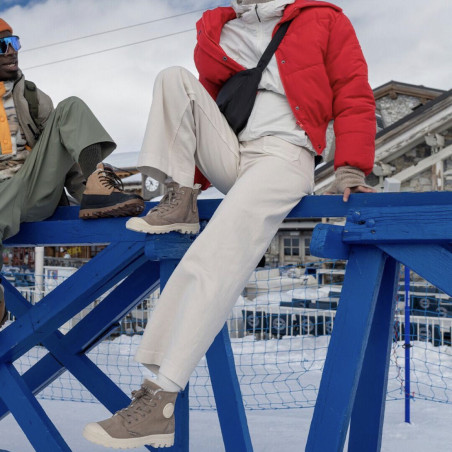 PAMPA HI ZIP WL Marron Beige, Boots Palladium