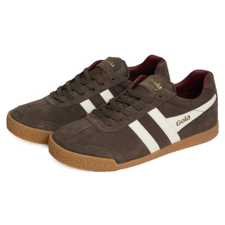 HARRIER SUEDE TRAINERS Marron Blanc, Sneakers basses Gola