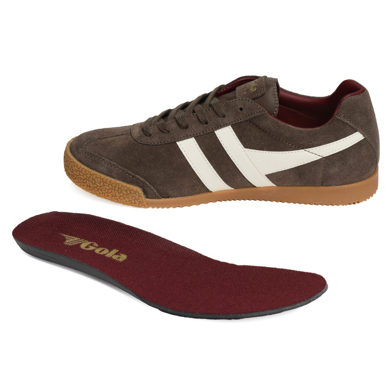 HARRIER SUEDE TRAINERS Marron Blanc, Sneakers basses Gola