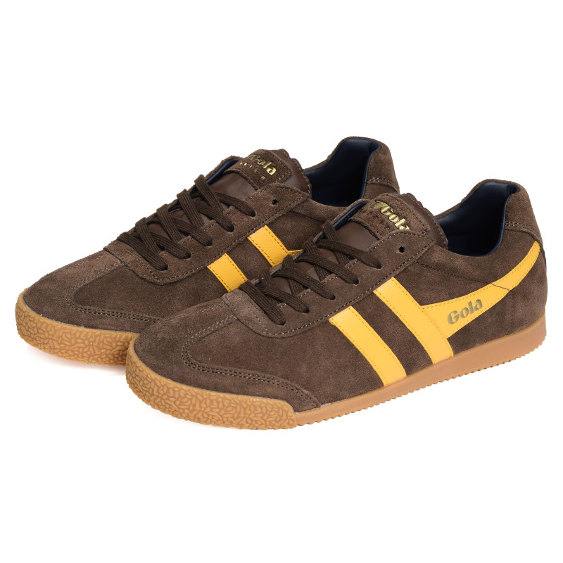 HARRIER SUEDE TRAINERS Marron Jaune, Sneakers basses Gola