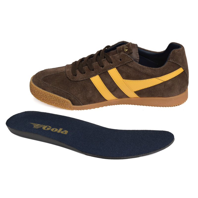 HARRIER SUEDE TRAINERS Marron Jaune, Sneakers basses Gola