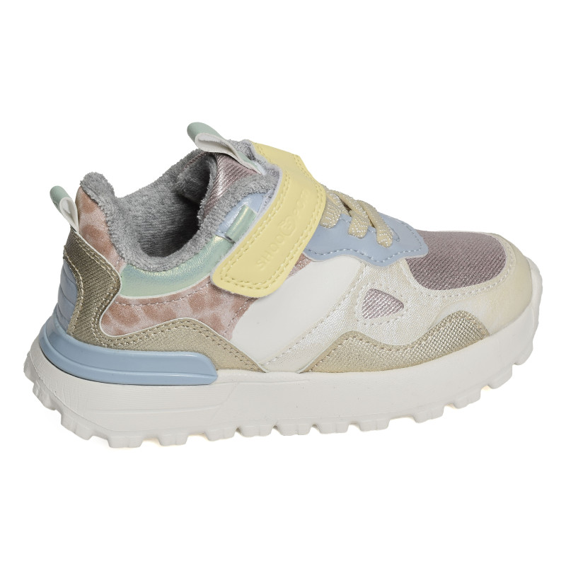 JOGGY SCRATCH GIRL Blanc Multicolore, Baskets running Shoopom
