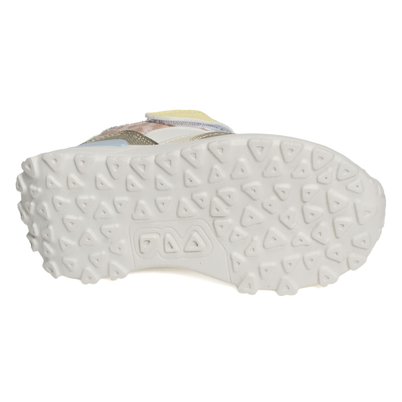 JOGGY SCRATCH GIRL Blanc Multicolore, Baskets running Shoopom