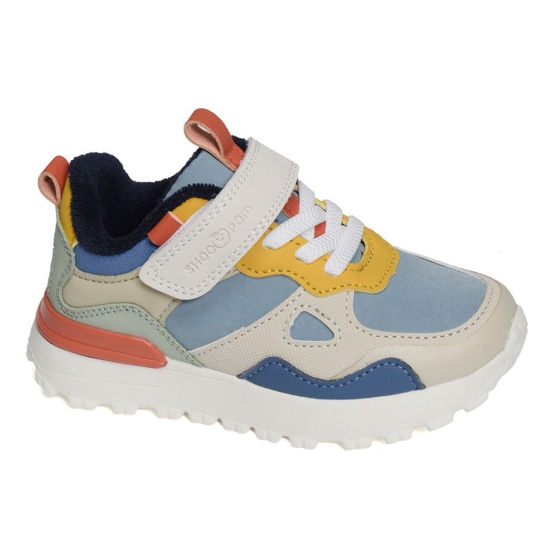 JOGGY SCRATCH BOY Bleu Jaune, Baskets running Shoopom