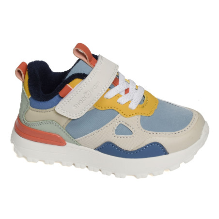 JOGGY SCRATCH BOY Bleu Jaune, Baskets running Shoopom