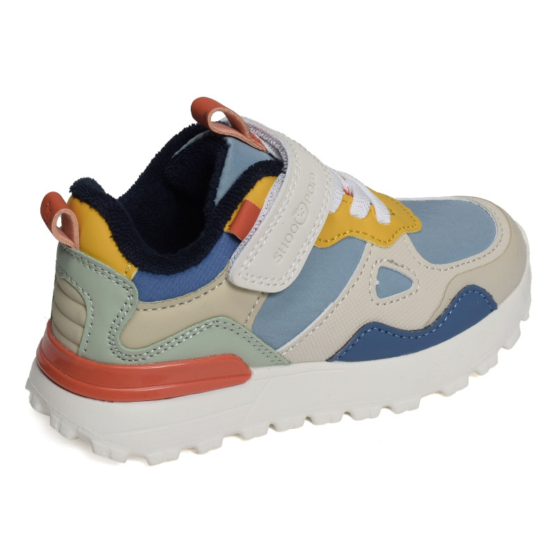 JOGGY SCRATCH BOY Bleu Jaune, Baskets running Shoopom