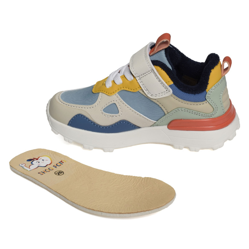 JOGGY SCRATCH BOY Bleu Jaune, Baskets running Shoopom