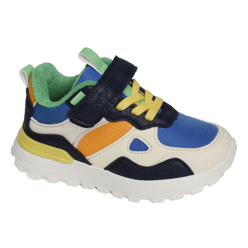 JOGGY SCRATCH BOY Bleu Multicolore, Baskets running Shoopom