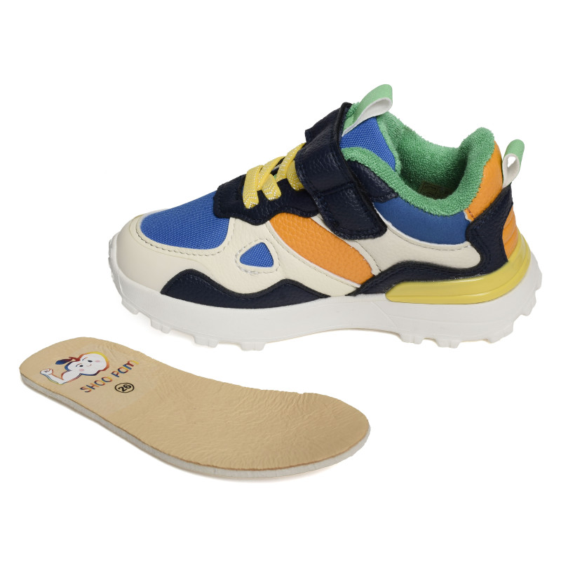 JOGGY SCRATCH BOY Bleu Multicolore, Baskets running Shoopom