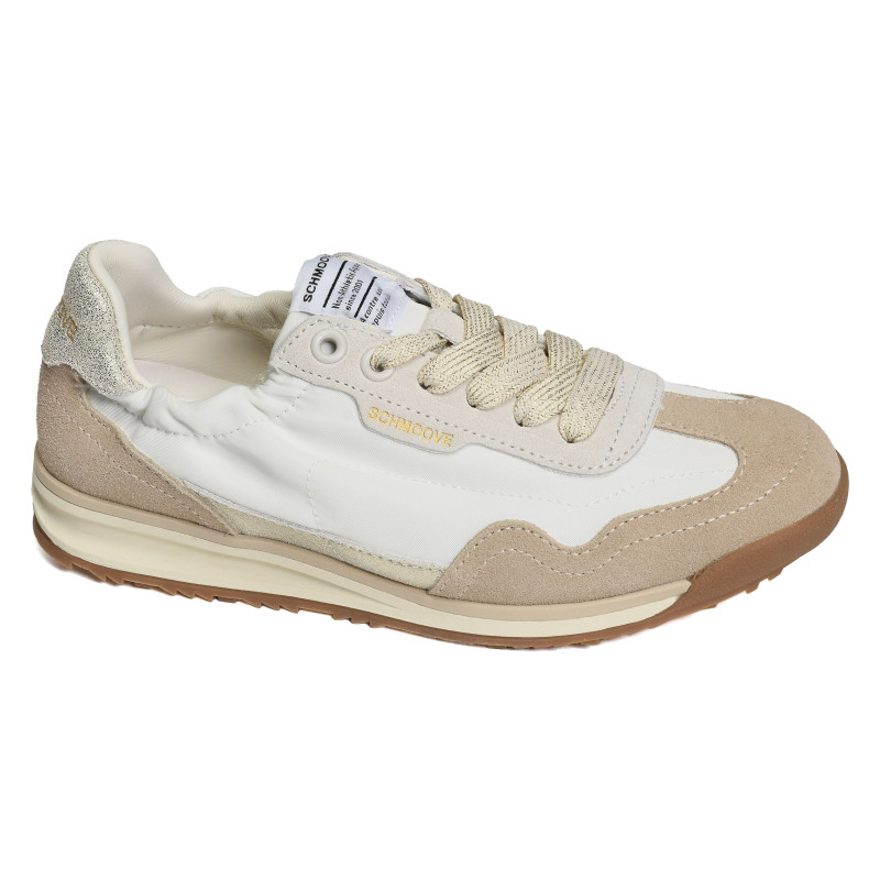 CAMDEN SNEAKER W Blanc Beige, Baskets Mode Schmoove