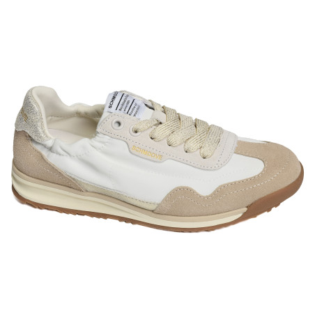 CAMDEN SNEAKER W Blanc Beige, Baskets Mode Schmoove