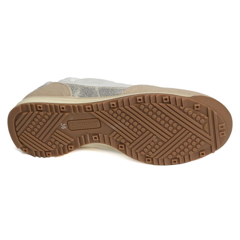 CAMDEN SNEAKER W Blanc Beige, Baskets Mode Schmoove