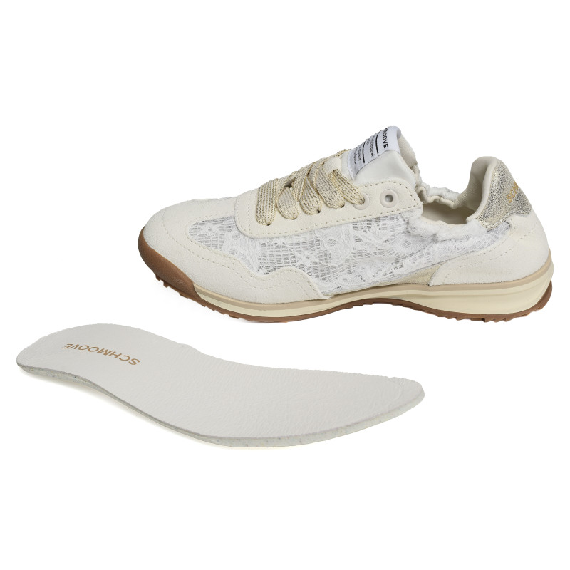 CAMDEN SNEAKER W Blanc Blanc, Baskets Mode Schmoove