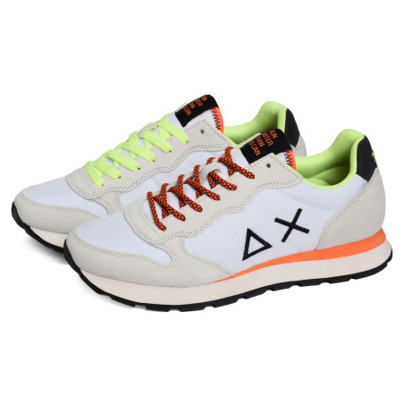 TOM FLUO Blanc Jaune, Baskets running Sun 68
