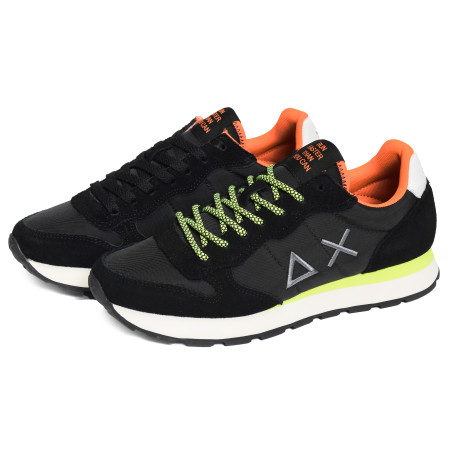 TOM FLUO Noir Jaune, Baskets running Sun 68