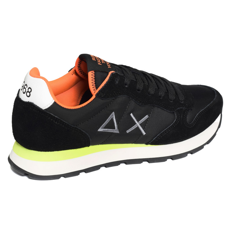 TOM FLUO Noir Jaune, Baskets running Sun 68