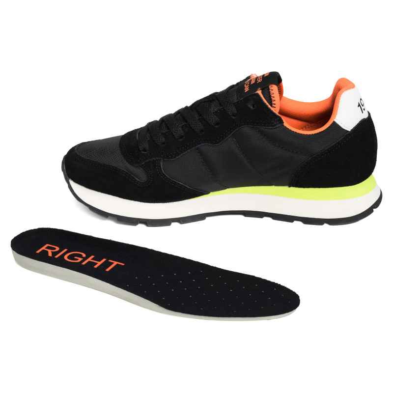 TOM FLUO Noir Jaune, Baskets running Sun 68