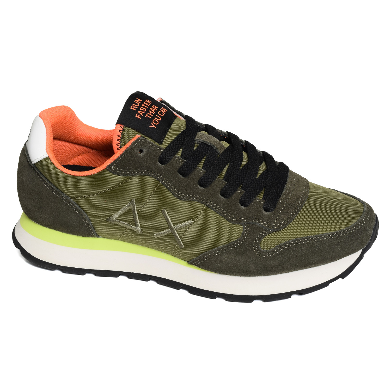 Baskets Celio Kaki Jaune Fluo - Taille 44 EU (11 US) - Occasion - Daim