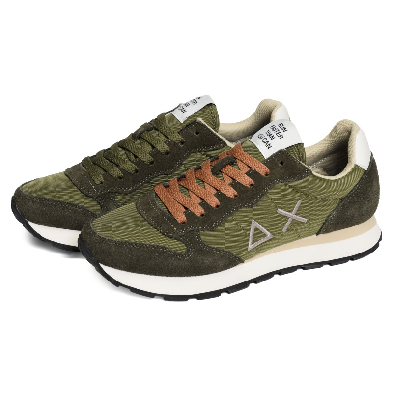 TOM SOLID Kaki Blanc, Baskets running Sun 68