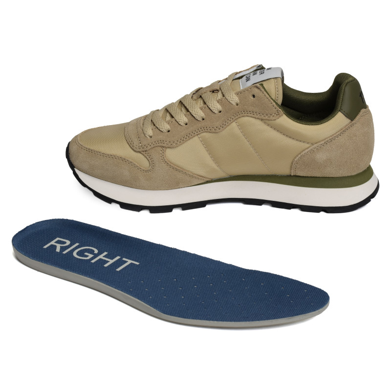 TOM SOLID Beige Kaki, Baskets running Sun 68