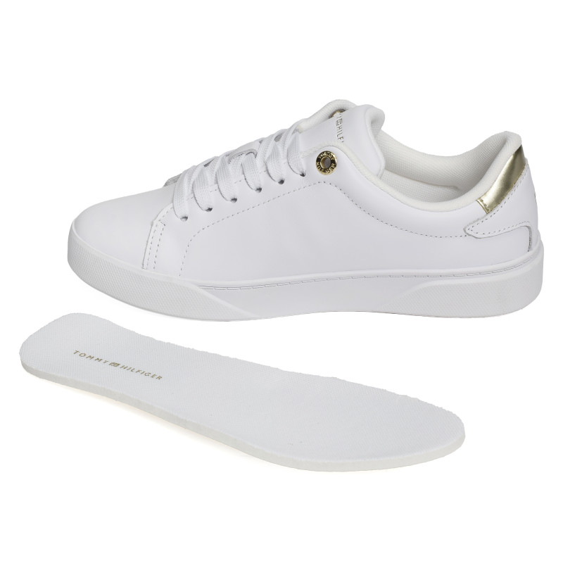 ESSENTIAL CHIC COURT SNEAKER 9019 Blanc, Sneakers basses Tommy Hilfiger