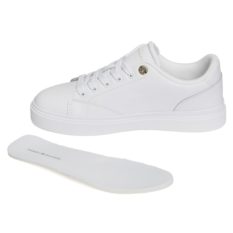 TH FEMININE CUPSOLE LEATHER 9105 Blanc, Sneakers basses Tommy Hilfiger