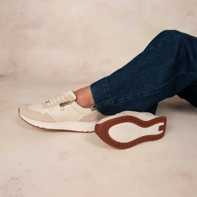 BLONZIP Beige Serpent, Sneakers basses TBS