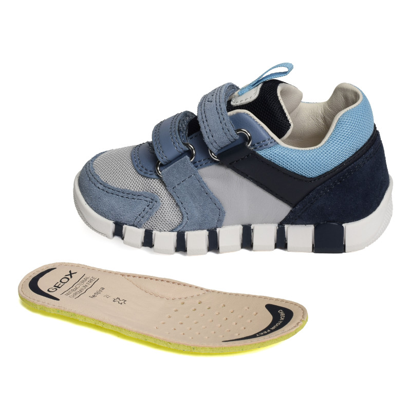 B IUPIDOO BD Bleu, Chaussures à Scratch Geox